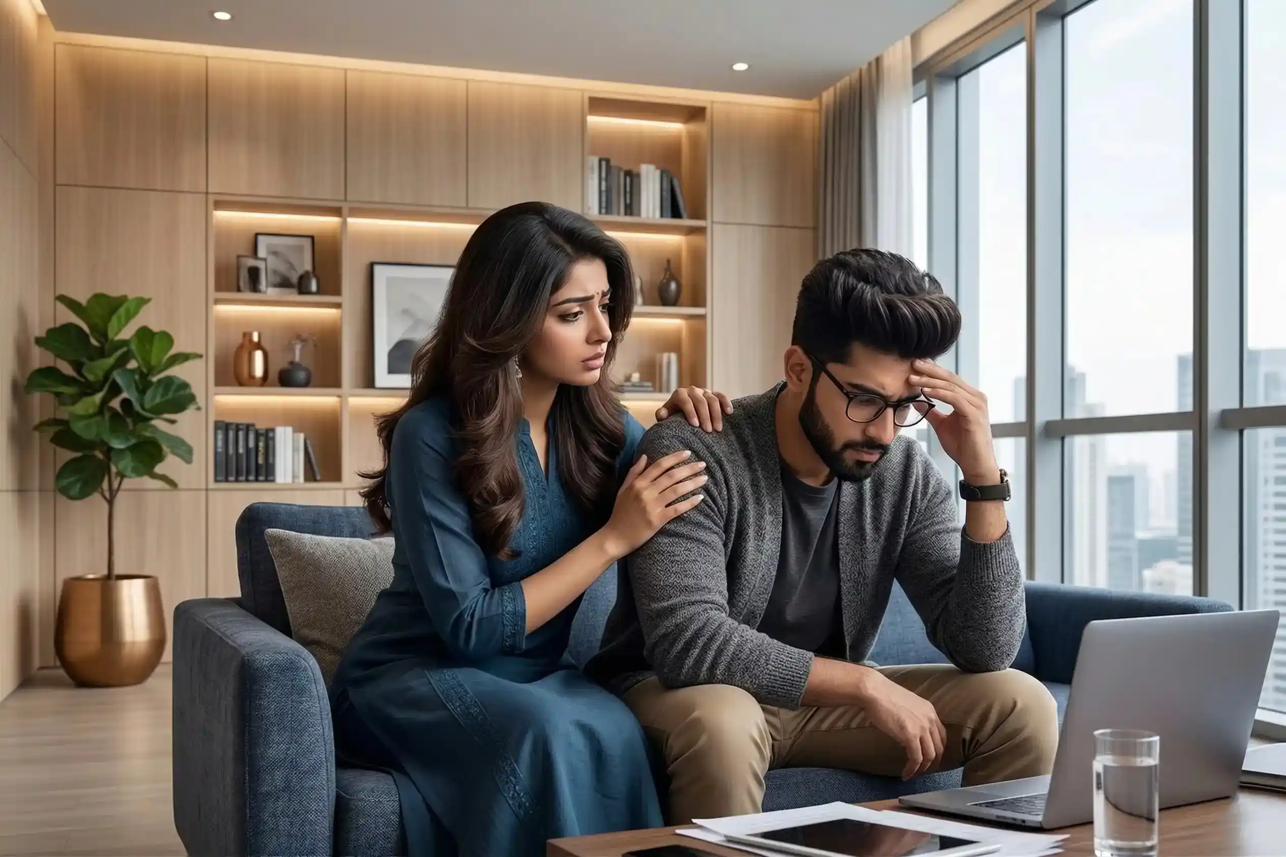 Young Indian couple discussing - relationship patterns jo baar baar repeat hote hain